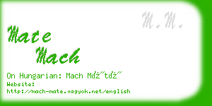 mate mach business card